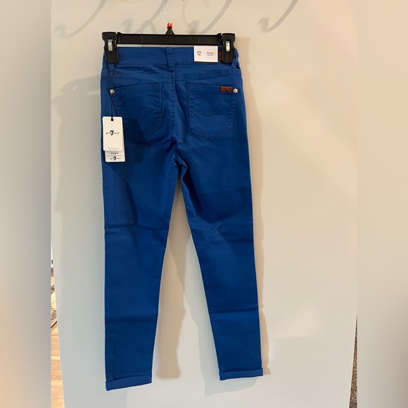 Girls 7 for all mankind royal blue jeans - Picture 2 of 7